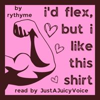 Image of a flexing arm, and the title and creators written